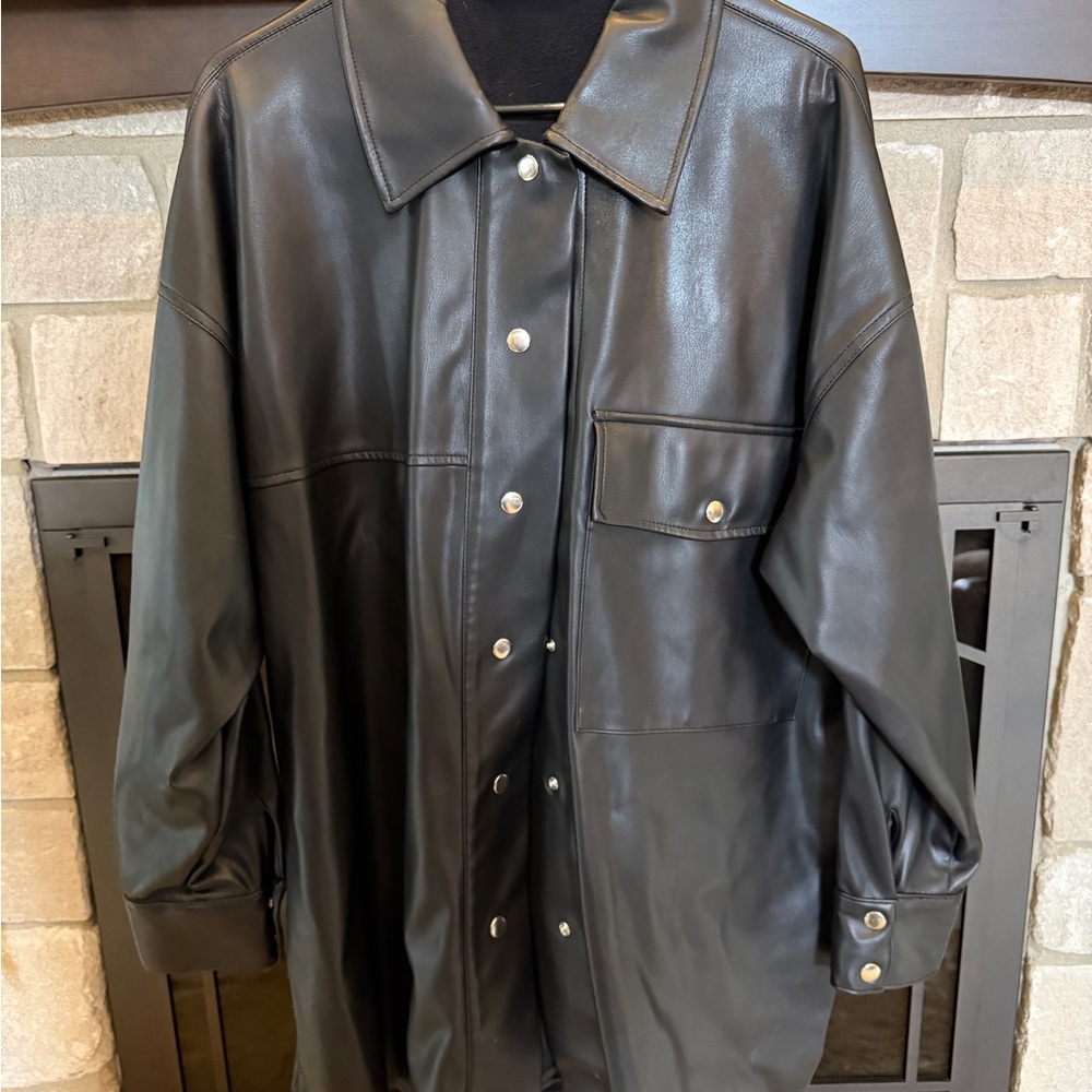 Zara Women’s Black Leather Jacket